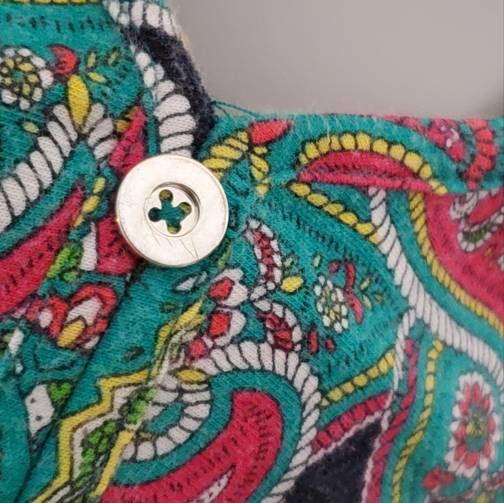 Jones New York Soft Cotton Paisley Top XL - Picture 5 of 10